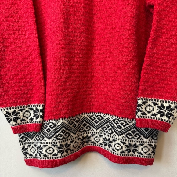 Vtg Gap Oversized Winter Wool Sweater Size Medium Nordic Baggy Fit Fair Isle Y2K - Picture 2 of 5
